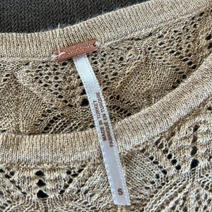 Gold semi-sheer knit free people mini
